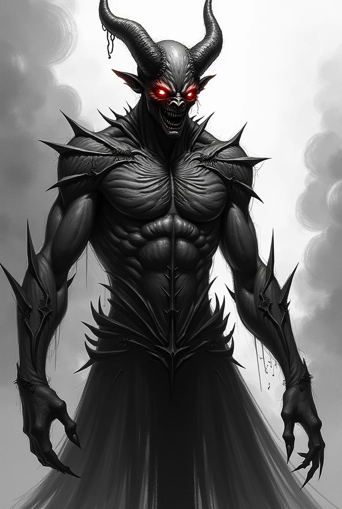 Create unrealistic Azazel for a twitch profile picture with a black background
