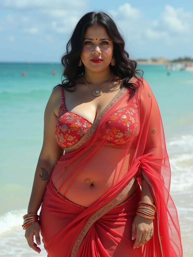 Shrabanti Chatterjee bengali sexy curvy plus size body beautiful actress in a red Mini Skirt posing for a picture in The serene and picturesque landscape of the Kerala backwaters with palm-fringed shores, tranquil canals, and traditional Kerala houseboats provides a romantic and scenic backdrop, perfect for capturing intimate moments for a photoshoot, camera front facing, smilling face, head to toe view, full body shot, hourglass body shape, curvy plus size body, bigger waist, busty, big hips, fleshy thighs, thick thighs, busty, full body view, head to to view, full body shot, sexy girl, beautiful curves, curvy model, attractive curves, attractive feminine curves, gorgeous woman, The serene and picturesque landscape of the Kerala backwaters with palm-fringed shores, tranquil canals, and traditional Kerala houseboats provides a romantic and scenic backdrop, perfect for capturing intimate moments background,