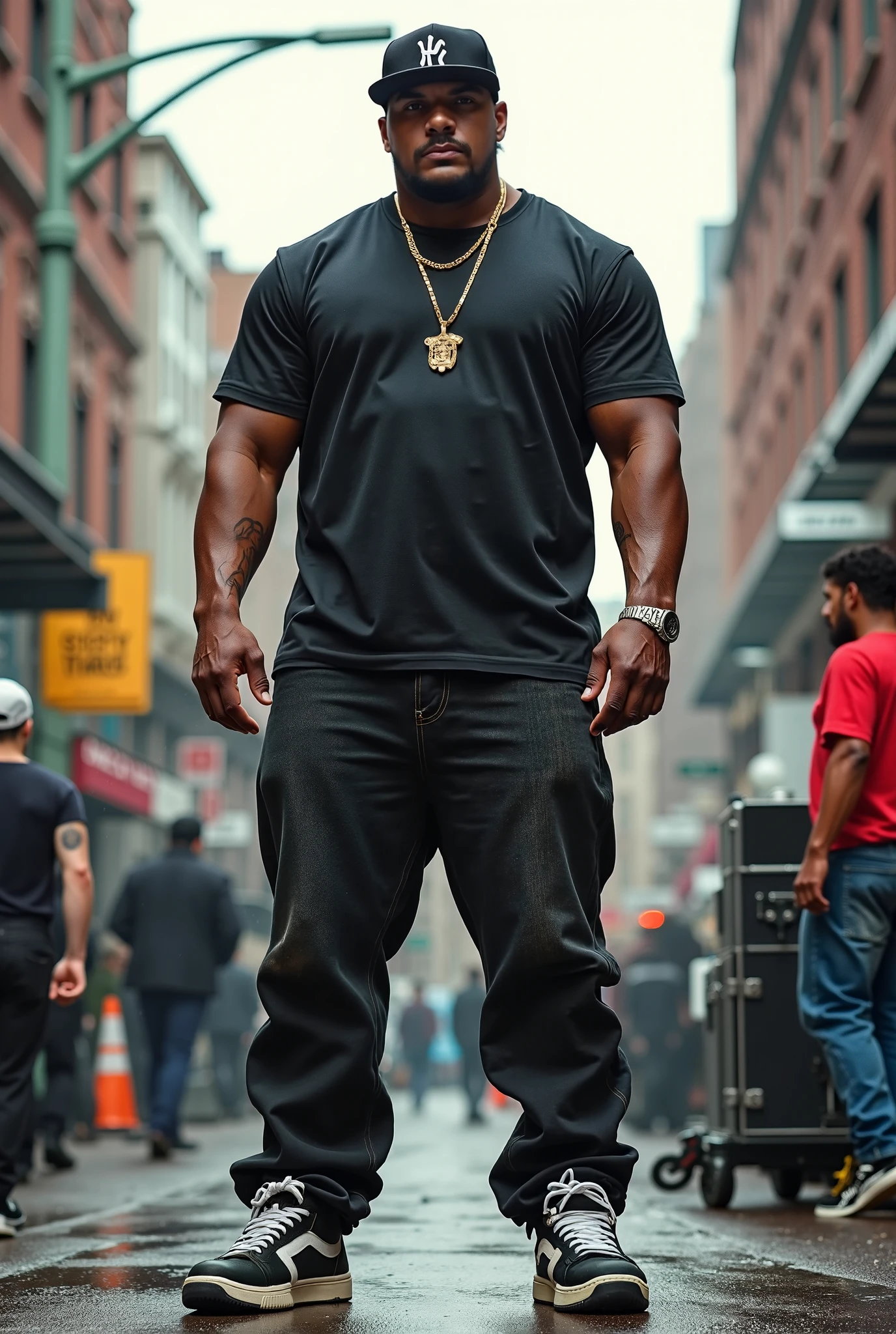 cinematic film still multiple views, a black man, pants, street urban, necklace, jewelry, big watch, t-shirt, standing,
<lora:MultipleViewsXL:1>, , <lora:FILM_PHOTOGRAPHY_STYLE:0.25> . shallow depth of field, vignette, highly detailed, high budget, bokeh, cinemascope, moody, epic, gorgeous, film grain, grainy