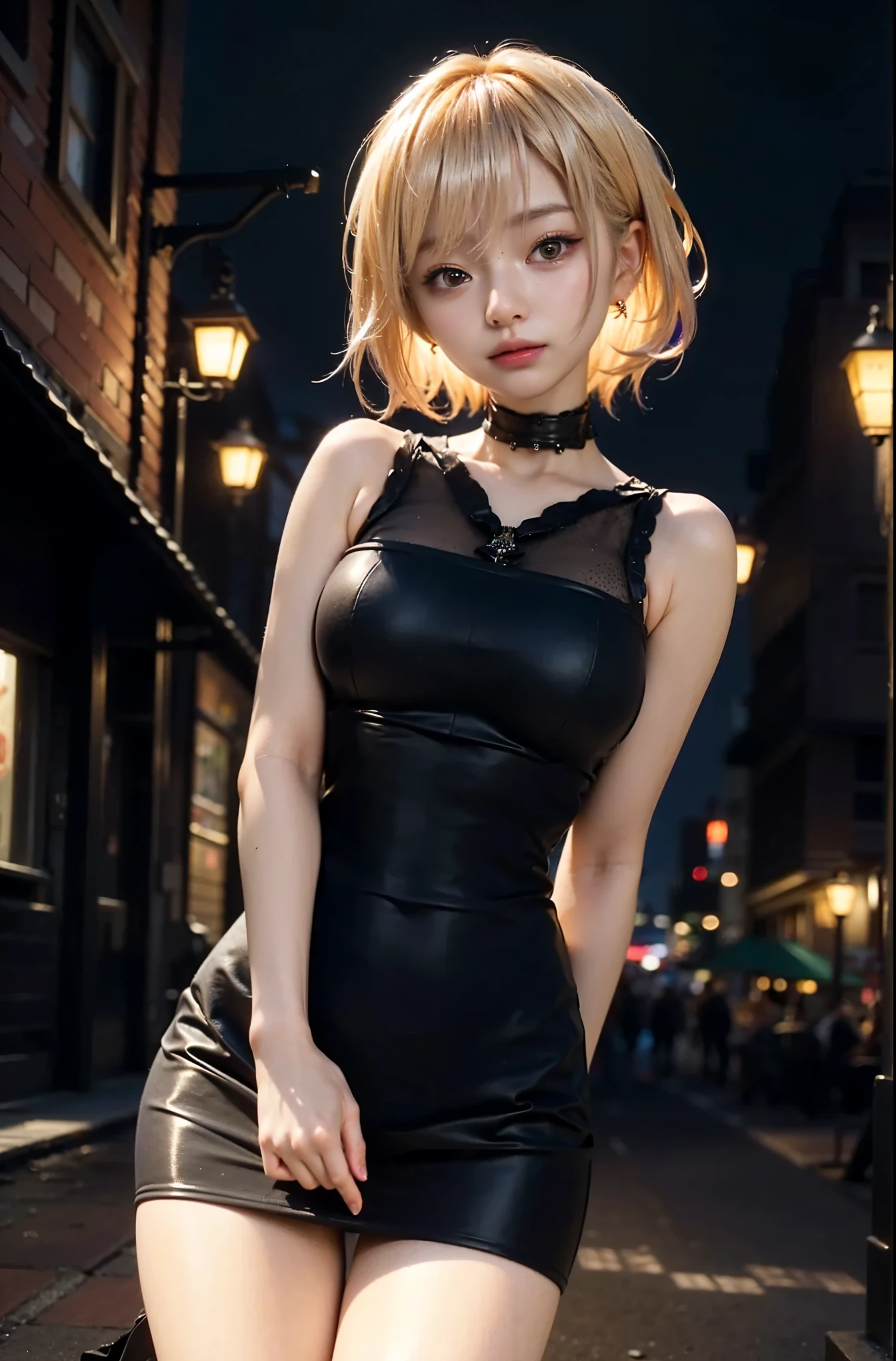 Busy Disneyland、night、Big 、Short Hair、Blonde、Minnie Mouse、squat、Spread your legs、Very sexual、White semen drips from the pussy