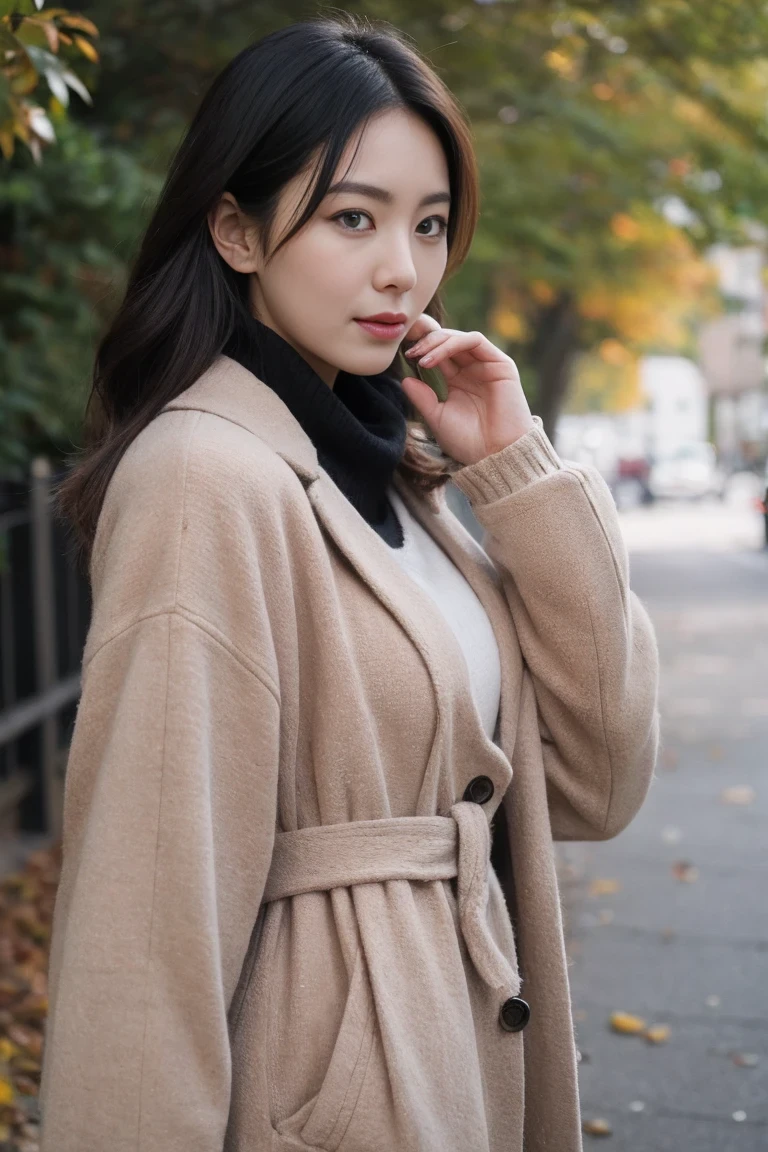 young adult korean woman,brown hair,french braid,
wrap dress ,
wedges,
stovepipe hat,scarf,cufflinks,
front lawn,arms up