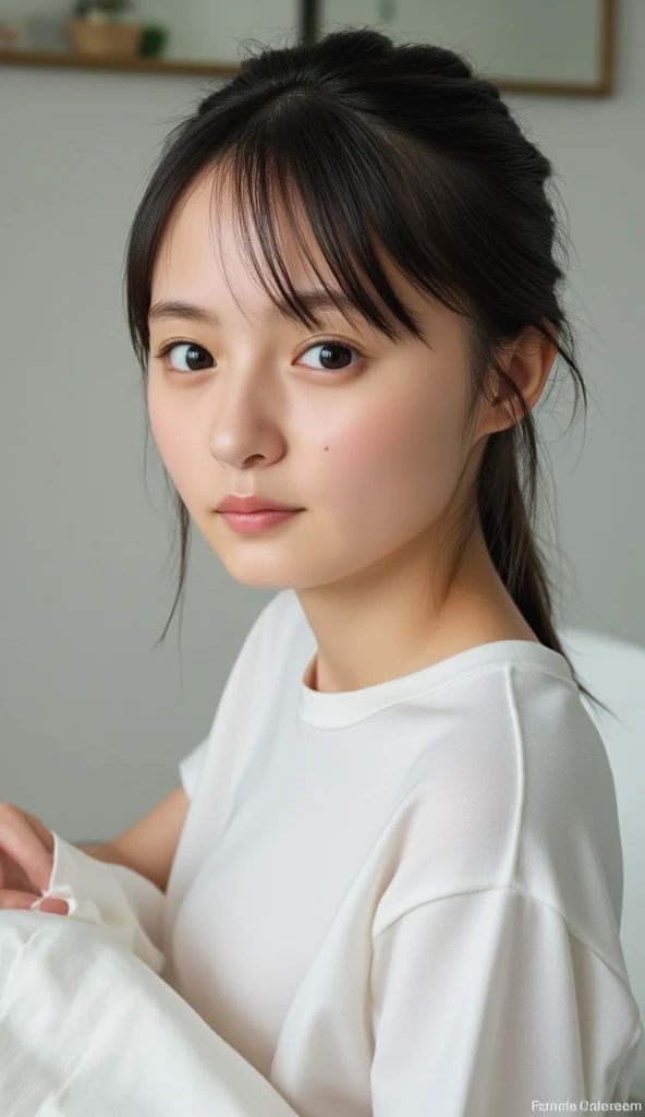Cute Japanese Women Photos, Little Woman, 20-year-old, Beautiful and perfect face, brown, Beautiful Face, thin: 1.2,Dressed, (photo Realistic:1.4), (hyper Realistic:1.4), (Realistic:1.3),
(Smoother lighting:1.05), (Improving the quality of cinema lighting:0.9), 32k,
1 girl,20-year-oldの女の子, Realistic lighting, Backlight, The light shines on your face, Ray Tracing, (Bright light:1.2), (Improvement of quality:1.4),
(Highest quality Realistic textured skin:1.4), fine grain, Detailed face,
(tired, Sleepy and happy), (smile:0), Face close-up, T-Shirts,
(Accentuates body lines:1.1), (Enhances the beauty of skin texture:1.1)