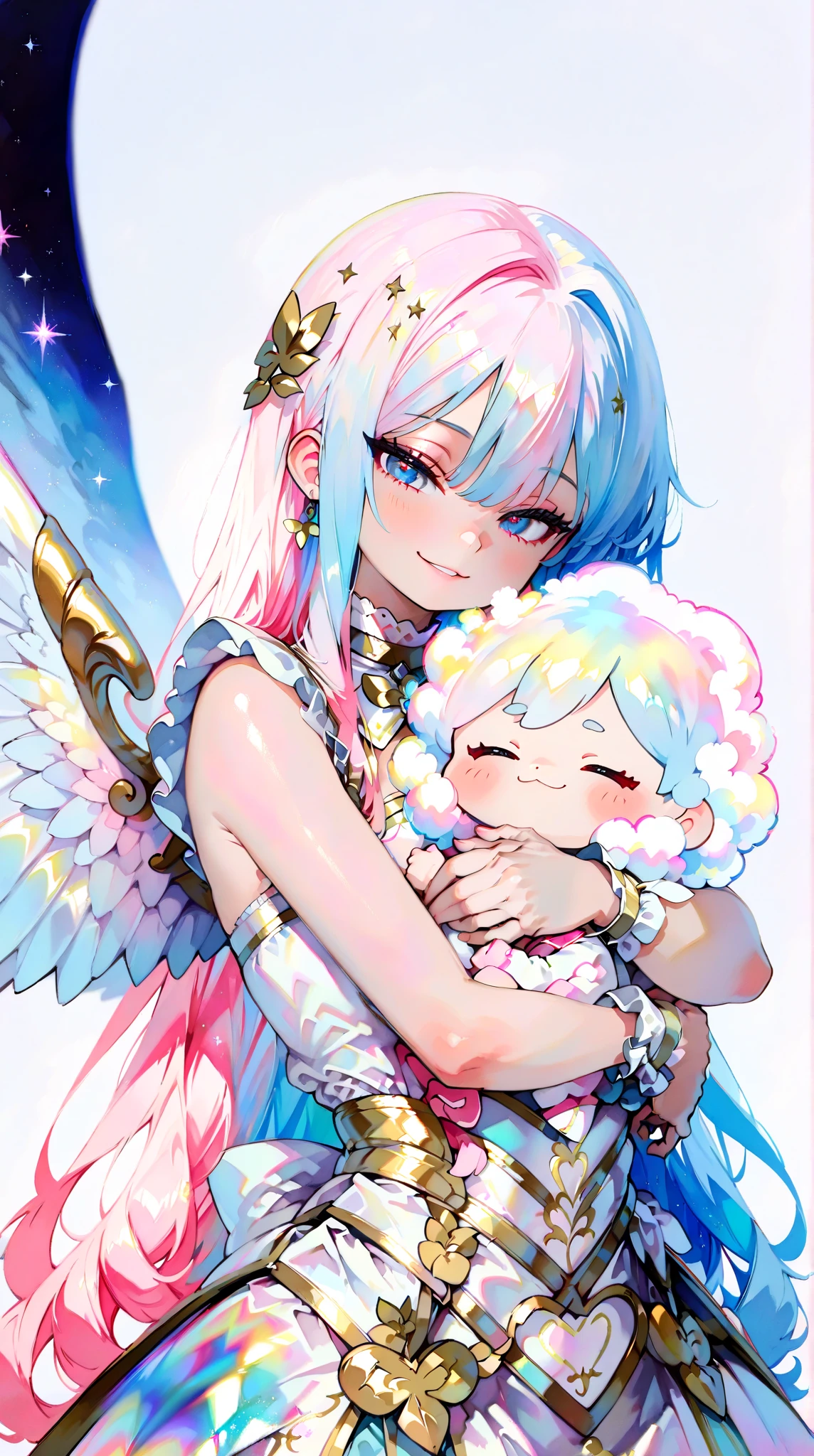 Mother and her baby inside a heart