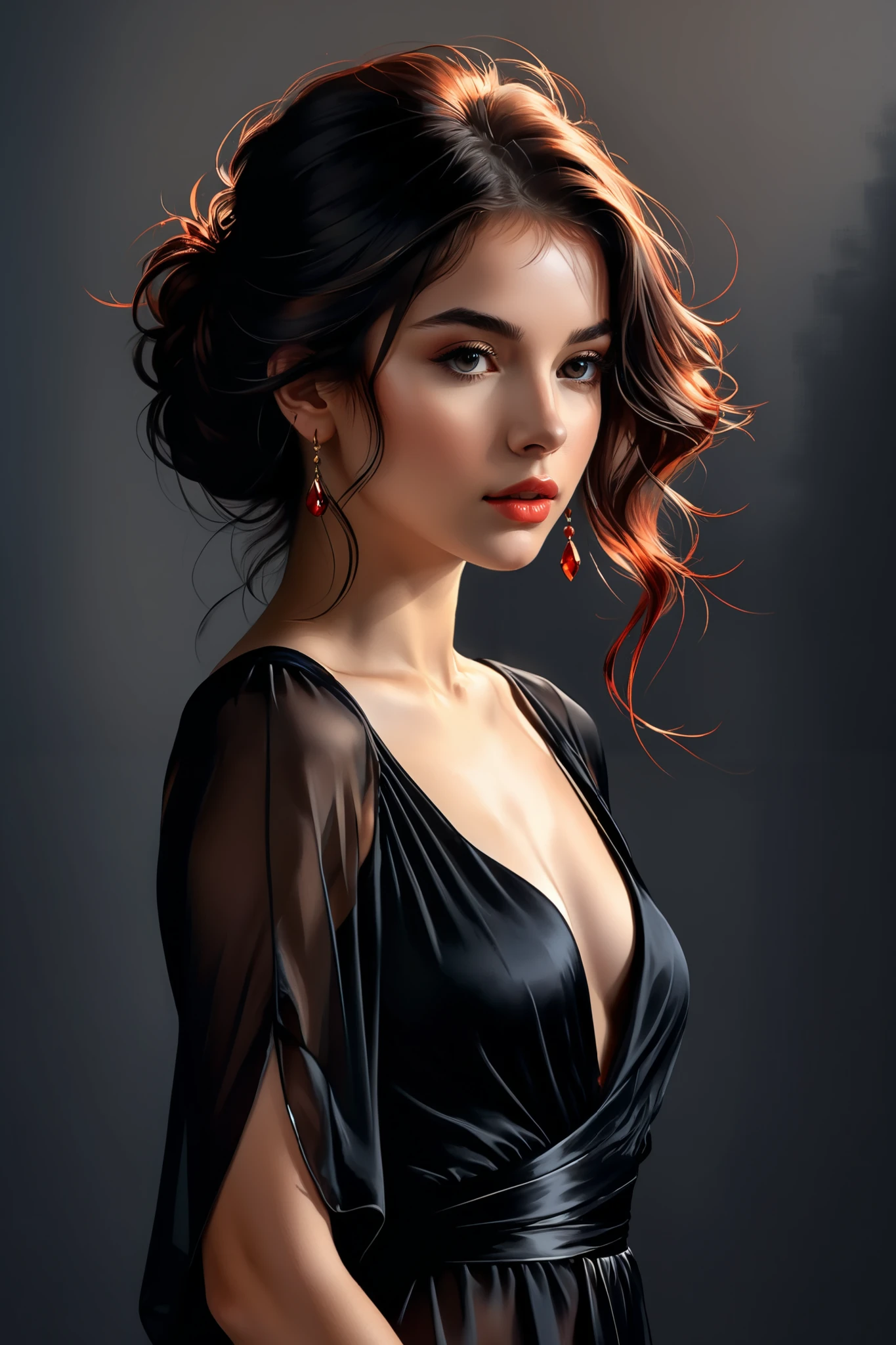 Sunset Horizon, digital brush strokes , stylish studio shading on top ,
andскусство теней, digital Illustration, comic style .
Cortret , poster, Cortret , full height, andскусство теней, red outline on a dark black background , red contour silhouette , loose hair, silhouette of a beautiful young woman , Perfect physique , slender graceful shapes , charming modesty , perfection in a tight black silk very transparent dress , 8k resolution, side view, shadows, mysterious ,
andскусство Джованни Больдини, Bastien Lecouf-Degarme, Carne Griffiths, and. Abramson, Raphael, Caravaggio, Cobie Whitmore, Titian, Leonardo da Vinci , Studio Ghibli Genshin Impact