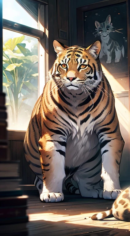 tigre, animal, verde