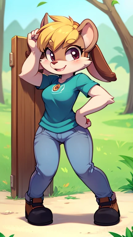 Female furry elephant tiny toons adventure style
