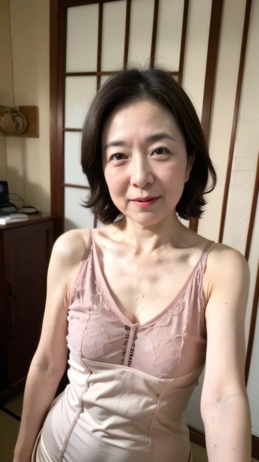 ((( RAW Photo :1.5))), ((( depth of coverage:1.5))), (((最高 Masterpiece))), (((16k:1.5))), ((( top quality :1.5))), wearing sexy bras facing each other in the center of the screen , ((( high resolution :1.5))), (((ID photo composition:1.5))), (((Kumiko Otsuka:1.5))), ((( in a Japanese-style room and the focus is on the face:1.5))), (((Clear contours))), Professionally photographed , ((( late elderly :1.5))), No discomfort, (( Accurate Description )), ((( lewd expression :1.5))), ((( innerwear :1.5))), ((( sexyなブラジャーを着ている:1.5))), ((( alone))), wife:1.2, aunt:1.2, Chinoiserie , Older Mature Woman, red background , gravure separately, And sit , (( The focus is on a selfie of )), beautiful face of a goddess , Properly Drawn Lips , red lips, flashy makeup , From the chest up, Masterpiece, top quality , More Details , photorealistic, More Details 細なスキン, Complete Anatomy , ( の最大の Masterpiece:1.6), ( Positive ), 280 year old , Big Breasts, Draw the upper body:1.3, mature pornstars, attractive, sexy, Chromo white skin, Staring straight ahead ,