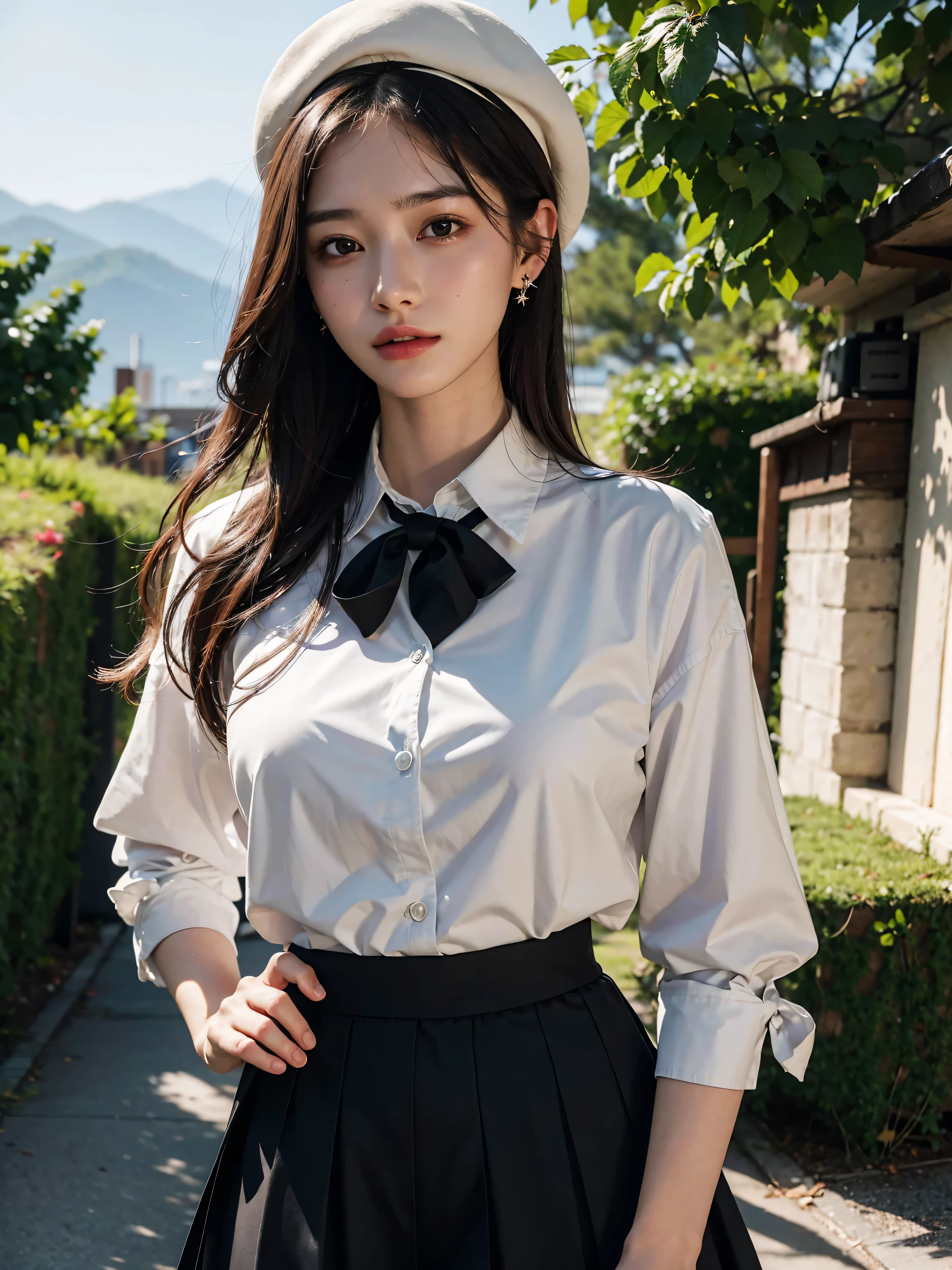 (8K, Best Quality, Masterpiece: 1.2), Realistic, Ultra High Resolution, Intricate Details, 1 Girl, Beautiful Face, JK Suit, White Shirt, Yellow Bow Tie, Yellow Skirt, Plaid Skirt, Pleated Skirt, Upper Body, Standing, Wide Angle Lens, Surreal , Surreal , Realistic Anime 3 D Style, Realistic , Smooth Anime CG Art, 3 D Anime Realistic, Beautiful Anime High School Girls, Sakimichan HDRI, Fantastic school student uniform, realistic anime, realistic young anime girl (8K, best quality, masterpiece: 1.2), realistic, super high resolution, intricate details, 1 girl, beautiful face, JK suit, white shirt, upper body
