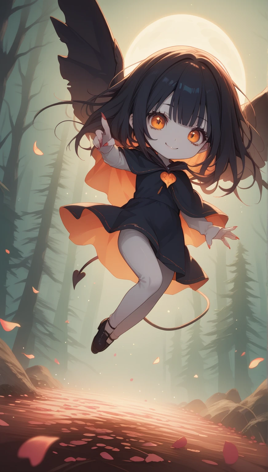 1 girl, blush, twintails, glowing eyes, (gothic dress), naked butt, spreading butt, upskirt, holding dress, showing hips, princess, beautiful hands, detailed fingers, anatomically correct, night forest, camp, campfire, magic light, intimate light, dim light, best quality, 8k