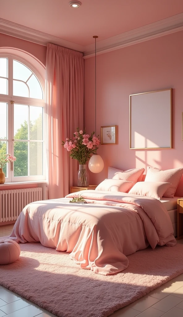 Beautiful girly room without any person in the room realistic