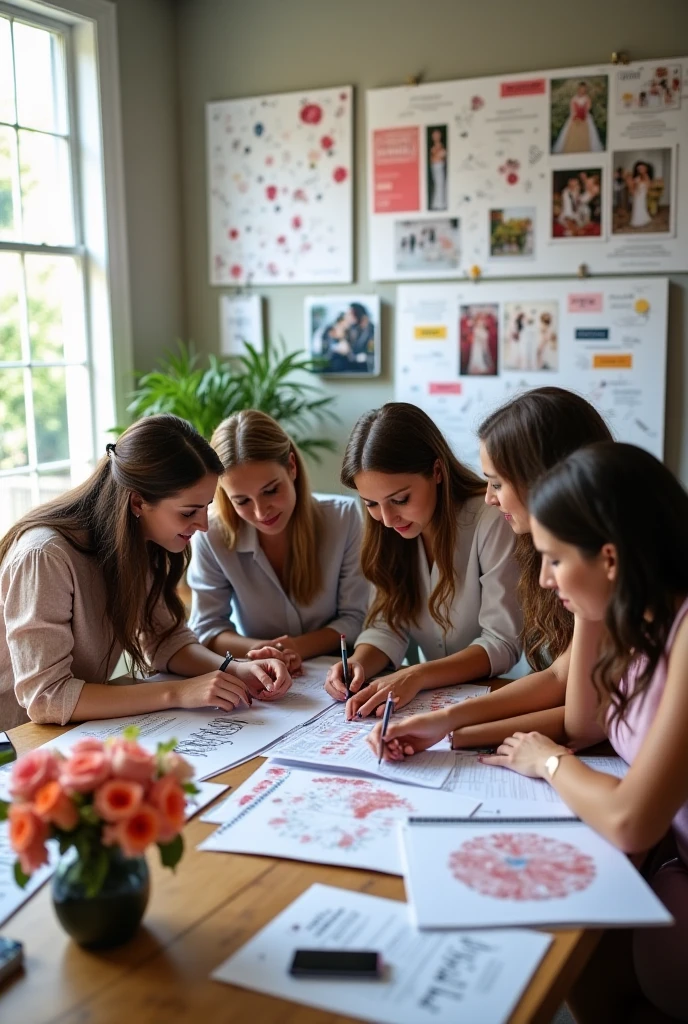 Give me AI photo of wedding planners