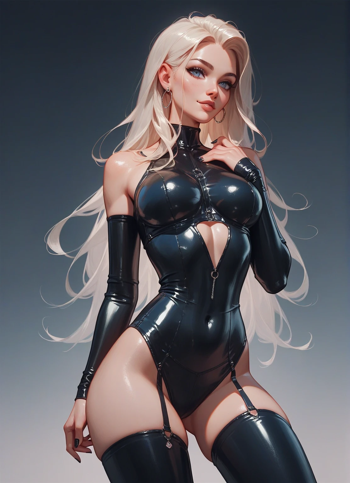 A sexy pale Russian little girl) (perfect quality) (latex bondage BDSM) (oily skin) )