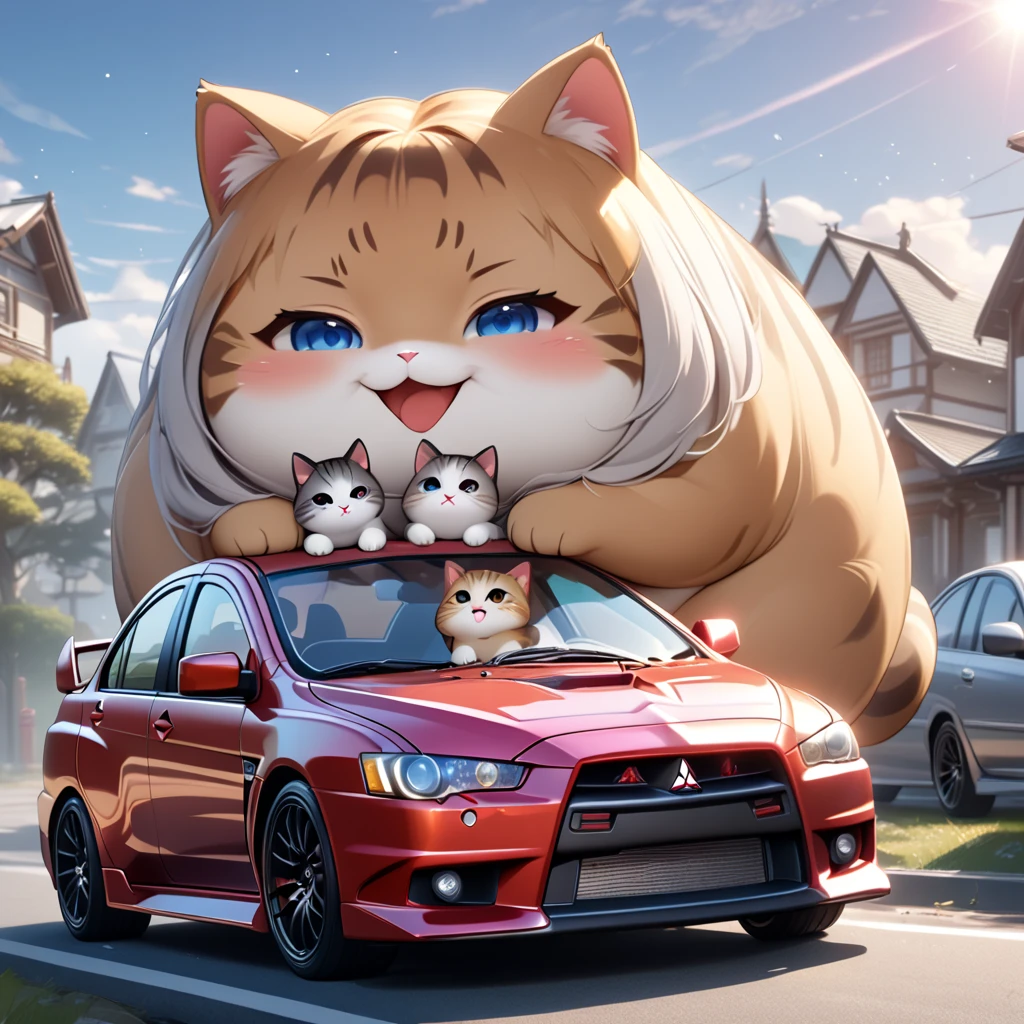 best quality,halftrack,(weaponized vehicle bed:1.2),(emphasis lines:1.3),
(chibi:1.5),3girls,(giggling,happy:1.2),closed eyes,open mouth,animal ears and tail,riding vehicle,riding turret,
ruins,abandoned city,explosion,sparks,
<lyco:halftrack_v10:0.6>