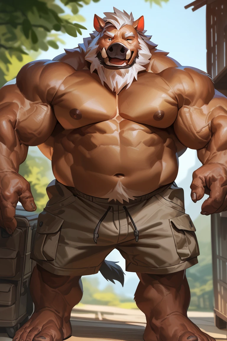 solo, 1boy, perfect anatomy,devil, perfect proportion, laugh, sharp eyes, big eyes, angry, devil eyes, horn, devil tail, mad,, perfect fingers, big hand, fingers. Huge Muscular Old man with short hair, shoes ,(white shorts), view from side, pectoral, thick arms, huge pectoral, wide pectoral, white hair, white beards, simple background, masterpiece, semirealistic:1.2, high detailed, 8k, high resolution, perfect center, full view. ((really big muscle, massive muscular, sixpack, thick arms, wide pectoral, super huge muscle, hyper muscular, over sized muscle, huge arms, big arms, huge pectoral))