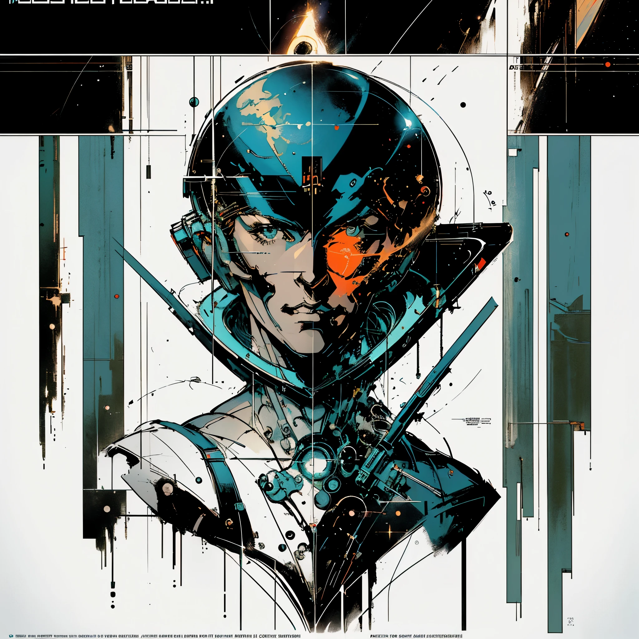 (((masterpiece,best quality))),32K Wallpaper,((( Highly Detailed Poster ))),retro vintage,sci-fi,(((space thriller cinematic movie poster))),(((Bauhaus))),(((mid-century modern))),(((unbelievable composition))),