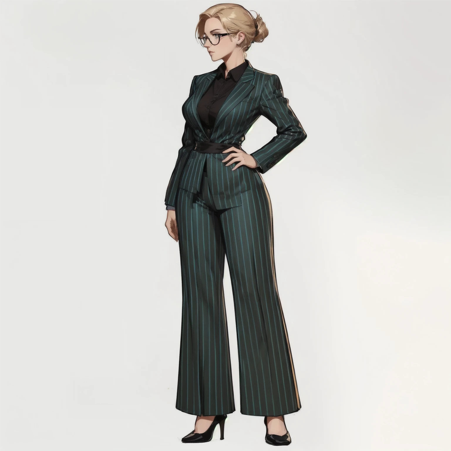 cartoon of a woman in a green suit and red top, dinah drake, official character art, female lead character, girl in suit, girl in a suit, official character illustration, official concept art, full body portrait of jean grey, full body character portrait, character full body portrait, female full body, anya from spy x family, wearing a strict business suit, female spy