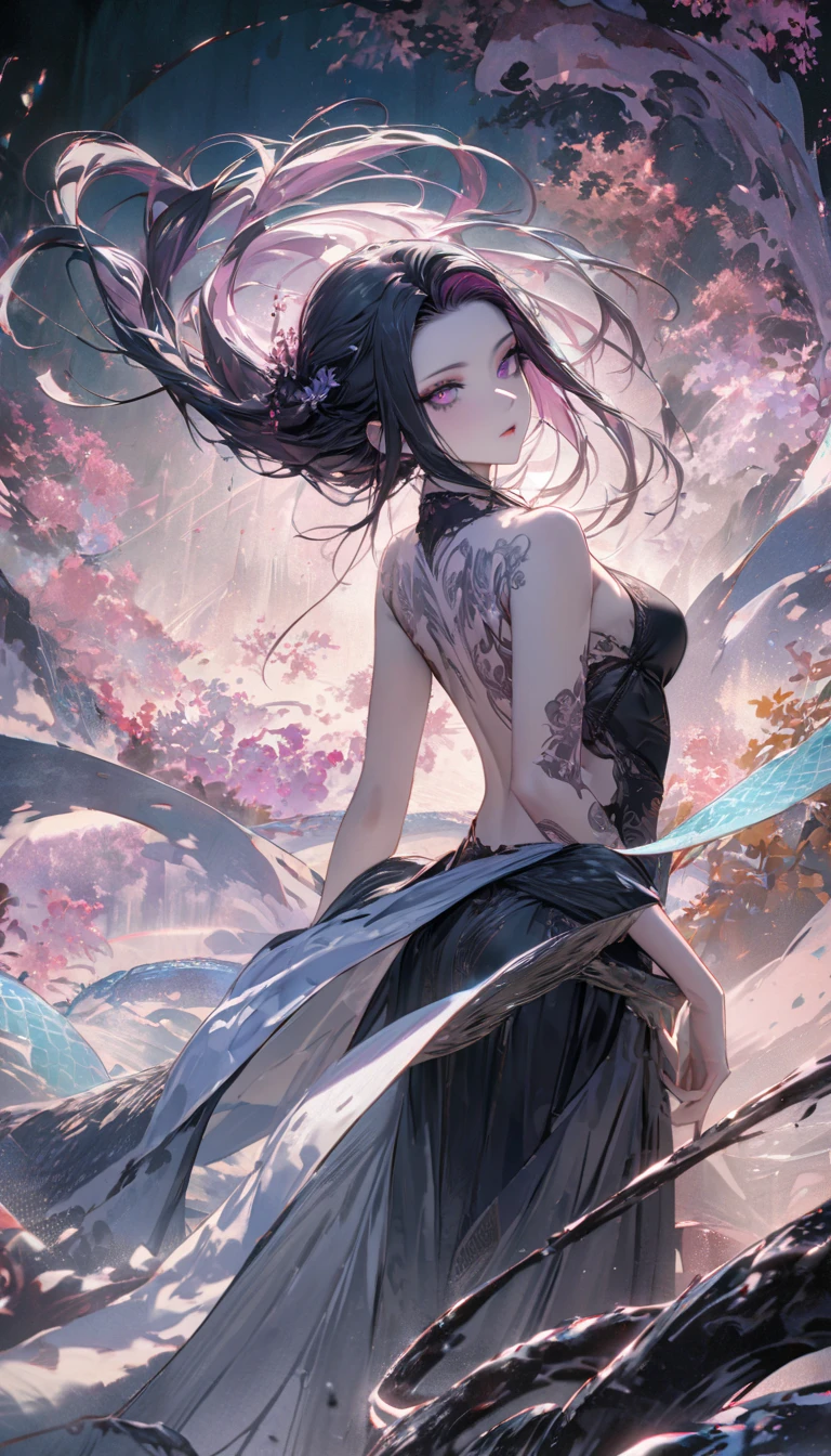 8K，abstract expression painting abstract beauty,Located in the center,((looking at the viewer only:1.2)),(nearing perfection:1.4),(Lolita costume)，ruffle skirt，beautiful butt，dynamic,rays of moonlight,The content is very detailed,digitial painting,art stations,concept-art,smooth private parts,Focus sharp,Lighting,Artwork by Carne Griffiths and Wadim Kashin . Vibrant brushstrokes, bold colour, Abstract form, Be expressive, Emotional, offcial art,Unity8k wallpaper,ultra - detailed,Beautiful and beautiful,tmasterpiece,Best quality at best,(zencontroversy, datura, controversy, encontroversy),(s fractal art:1.3),1 Sister,The content is very detailed,Chaos in its most beautiful form,Elegant,Fauvistdesign,Vibrant colors,by James Jean,roby dwi antono,ross tran,French bacon,Michael Mraz,Adrian Genius,petra cortright,Gerhard Richter,Takato Yamamoto,Ashley Wood,Atmospheric,??????? of musical notes,streaming musical notes visible,