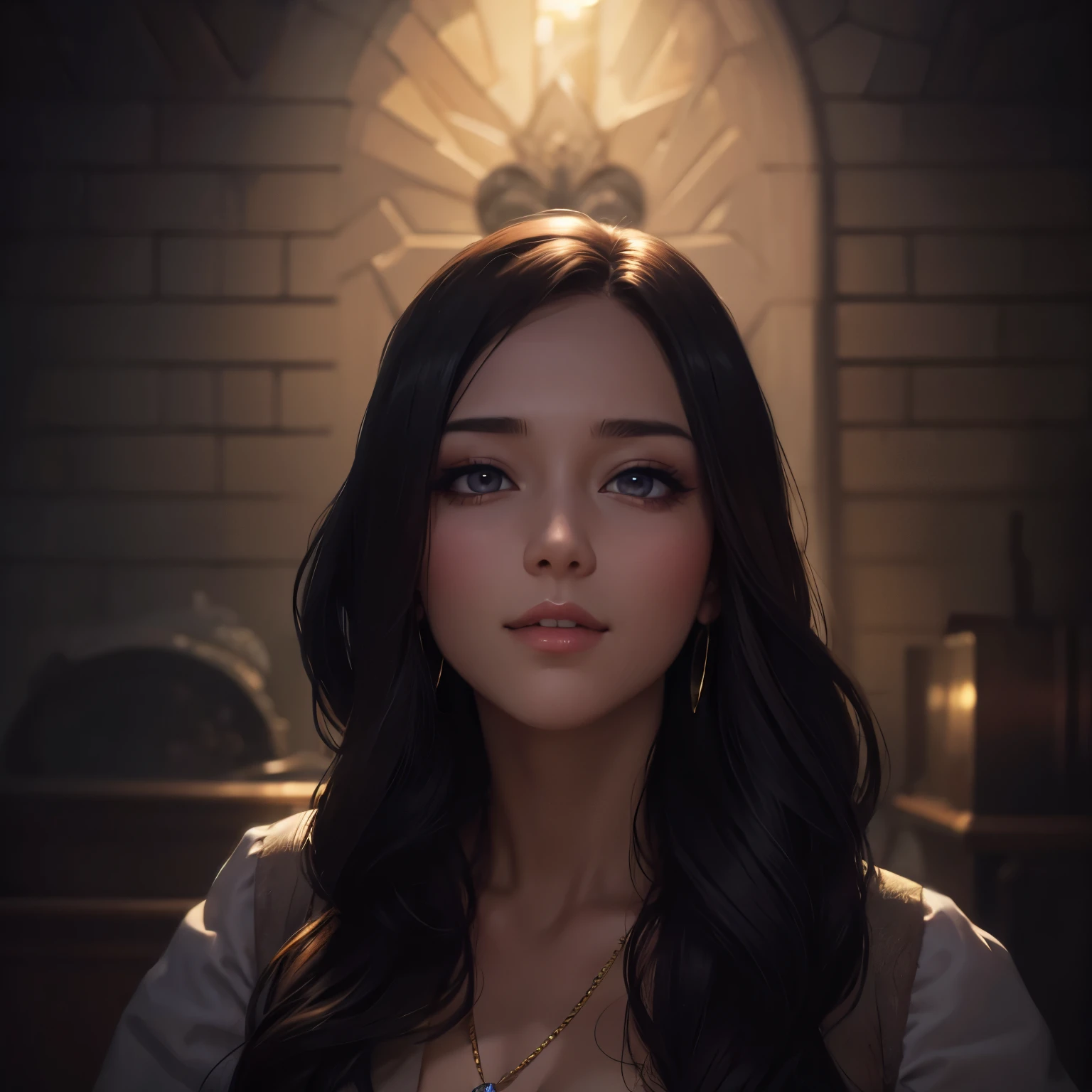 best quality, masterpiece, ultra high res, photorealistic, 1girl, offshoulder, face portrait of 1girl, light long hair, wearing a secretary suit, in an office, (slightly smiling), closeup, (makeup), earring, necklace, detailed eyes, limbal ring, (masterpiece, best quality, high quality), hyperdetailed, highres, high detail, intricate detail, HDR, 8k wallpaper, sharp focus, detailed background, realistic, photorealistic, perfect hands, realistic eyes, detailed skin texture, (blush:0.5), (goosebumps:0.5), subsurface scattering