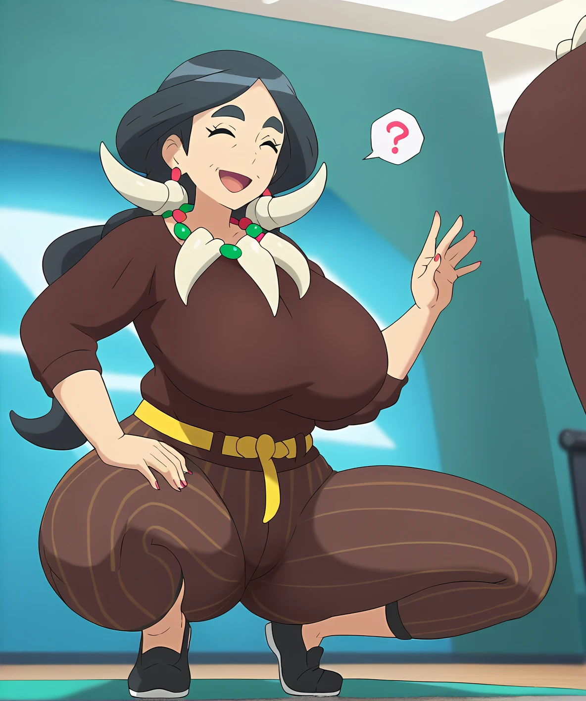 Feminine male, young Femboy, cute, short ,Glasses , thicc thighs, fat ass,wide Hips, visible little ball bulge and hard small dick that poking beneath his pants leaving a clear shape of the short shaft on his crotch, long black ponytail, gold eyes, wearing Chinese traditional clothing, standing on the Peak of a mountain that have a view of the clouds front picture while posing like a murim cultivator