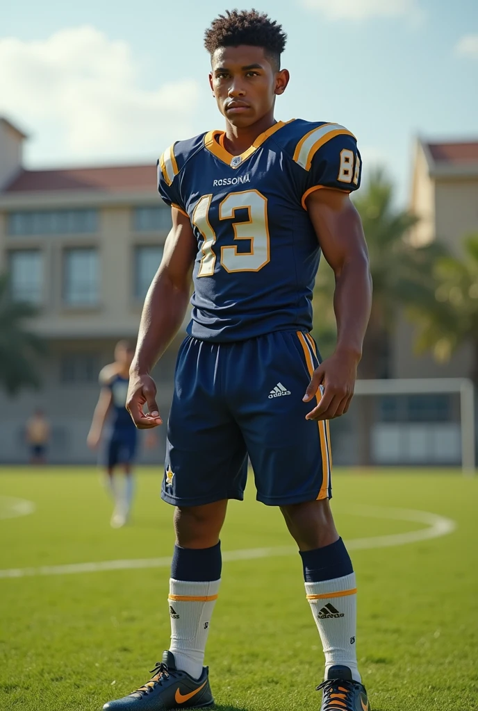 football player on bench