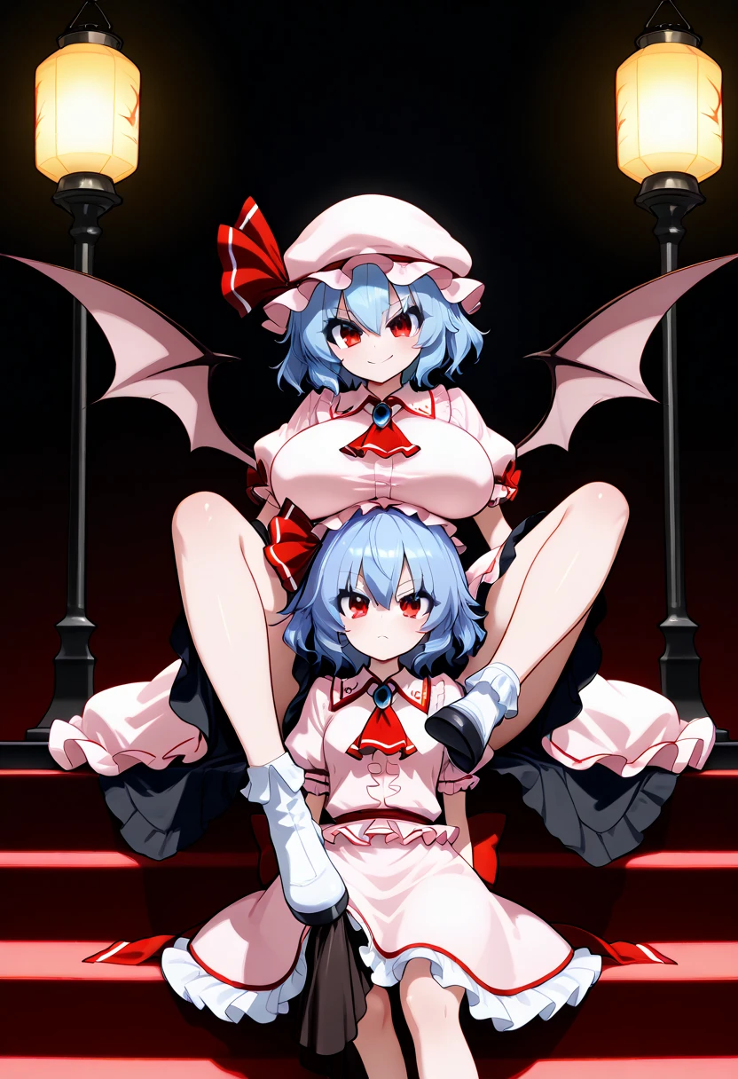 demon girl, demon horns, demon tail, demon wings,piledriver (sexual position),piledriver (sexual position),巨乳,開脚,びくびく震えている,仰向け、光沢のある乳首,large breasts,saliva trail,arms behind back,arms up,
