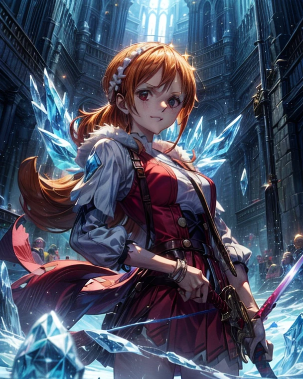 (masterpiece, best quality),  intricate details, 8k, artstation, wallpaper, official art, splash art, sharp focus,
 1girl, <lora:Irys768-000012:0.8> (irys \(hololive\)), white dress, detached sleeves, (dichromia red and blue eyes), long red hair, [halo], horns,
