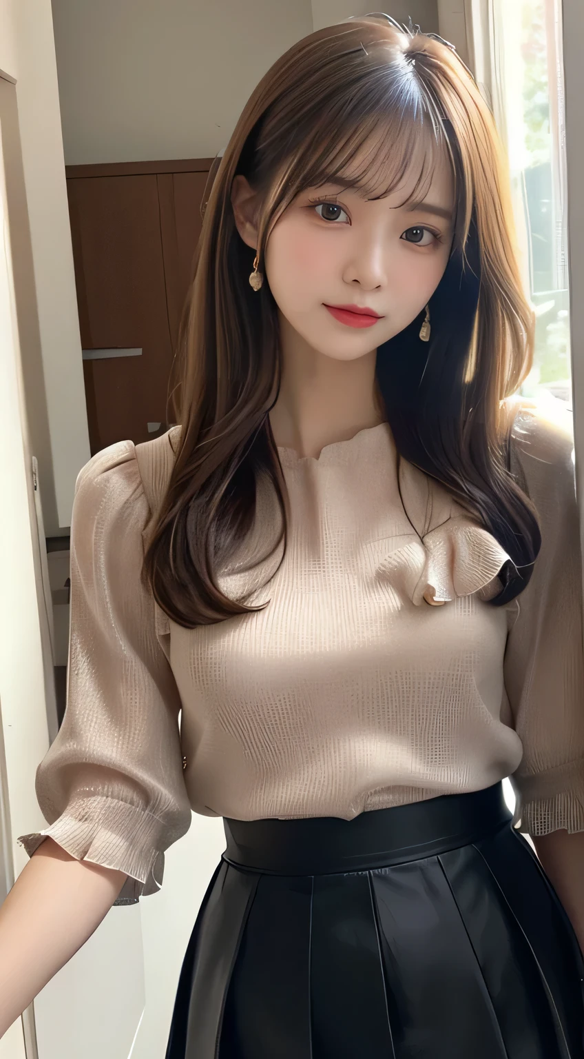 ((Highest quality, 8K, masterpiece: 1.3)), concentrated: 1.2, Perfect Body Beauty: 1.4, Hips: 1.2, ((Delicate hair)), (Sweater dress: 1.1), (sports car, street: 1.2), Highly detailed face and skin texture, Beautiful Eyes, double eyelid, White skin, smile, Wearing necklace, ring, Person sitting in a car.