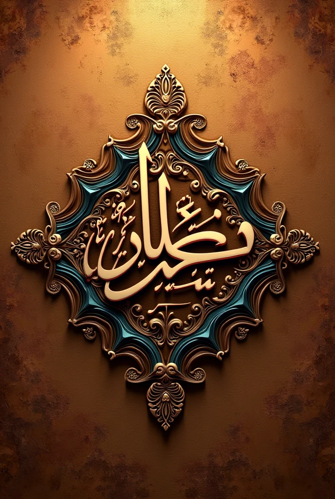 Make me a picture of Arabic calligraphy of the Ihsan Muhammad Dahlan