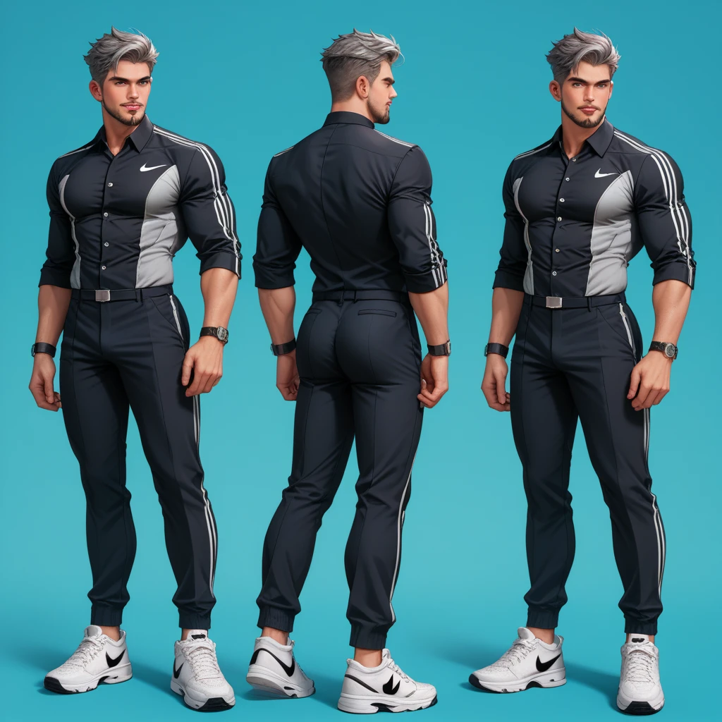 Keep this pose. Create new character and clothing.