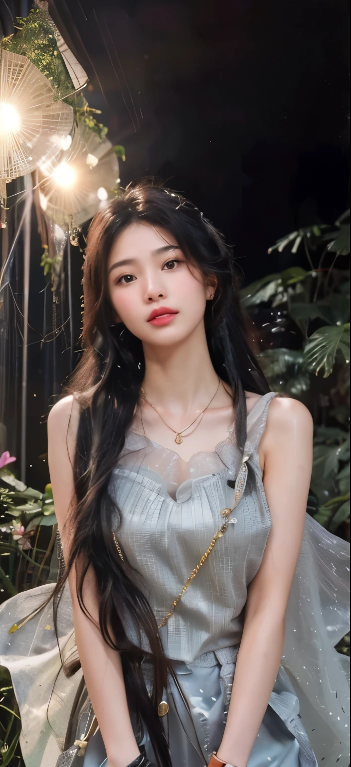 (Highly detailed CG Unity 8k wallpaper), (masterpiece), (best quality), (Ultra-detailed), (Best Illustration), (best shadow), (lifelike:1.1),(Pure love face_v1:0.5),(Taiwan cute girl),(Taiwanese Sexy Woman),,real human skin, lens flare, shadow, backlight,Lotus Pond,Under the lotus,Under the lotus leaves,(depth of field),(Natural light), film grain,((a girl with))),Ultra high dynamic range,(delicate eyes:1.4),brown eyes, seductive smile,kawaii,(alonefocus),(black hair),((Princess Cut Long Hair, low ponytail))(Chinese hair accessories)))(Transparent gray semi-plain),(Transparent Gray Chinese Tan Costume Cape)))((( Large, sagging breasts)), (((Cowboy shooting)), (close up) blurred background, 18 years old, (((alone)), (skin shiny), Lovely, Wearing a diamond necklace, (watch audience), (Look ahead), (smile512:0.1), (night), (big deal)), (No makeup on the face), , (wet), (covered in sweat), open mouth, (Squint: 0.5), (exposed), ((small areola)),