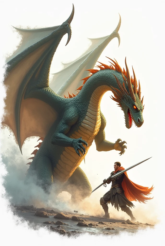 Physical Characteristics: A huge dragon with five heads of different colors (vermelha, cerulean, Unripe, white and black), each representing one of the colors of the chromatic dragons. Its scales are of various colors, reflecting its multifaceted and chaotic nature.