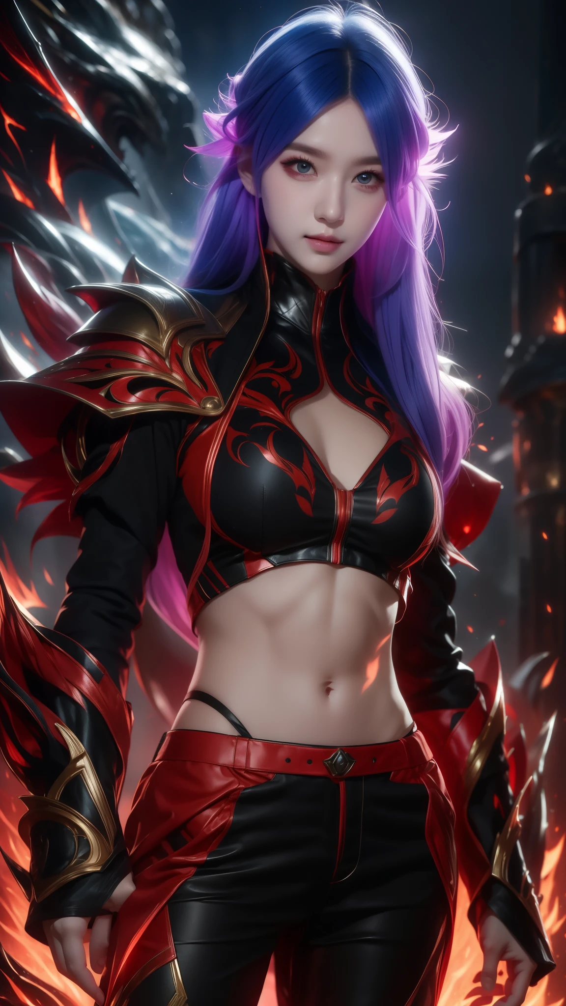 score_9, score_8_up, score_7_up, masterpiece, ultra detailed, 1 female, realistic,ntmix,korean,solo,league of legends cosplay