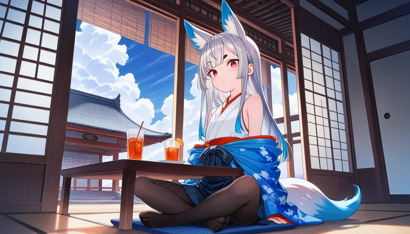 ((Tiger Girl、Sword in right hand、The left hand does not hold anything、))、(kimono,masterpiece、cute))、(A Cup)alone、kemono、Cat girl、Female furry、Background crop、humanoid cheetah、Fantasy、