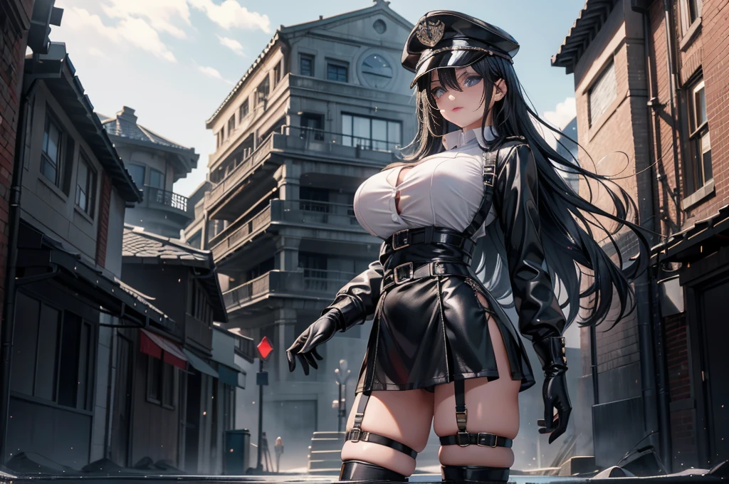 (((top-quality)), ((​masterpiece)), Pitch Resuit、((Colossal tits:1.4))、goth_punk, 1girl in, 独奏,、top-quality, Photorealistic, An ultra-fine illustrations, beautiful attractive anime girl, miku hatsune, Slender body, Tied hair, one girls, a photo of girl, Full body shot, Beautiful blue eyes, Turned,、Puffy nipple、ONE PIECE mini skirt dress  racing  uniform 、sobbing tears、 see -through、kneehighs　white、panty shot、(cum in pussy vaginal:1.2)、cum in mouth.、racing circuit、crowd、Being watched、(G-string :1.3)、Open lips、