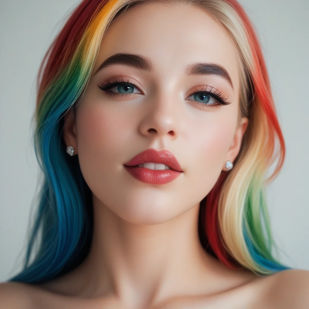 <lora:Alina_Rin_v2:0.85> Abstract artwork that uses colorful overlapping shapes to create a portrait of a beautiful female. The look should be inspired by the unique painting styles found in cubism with an emphasis on texture and intricate detail including hand - drawn typefaces& organic flourishes around the eyes, cheeks& nose