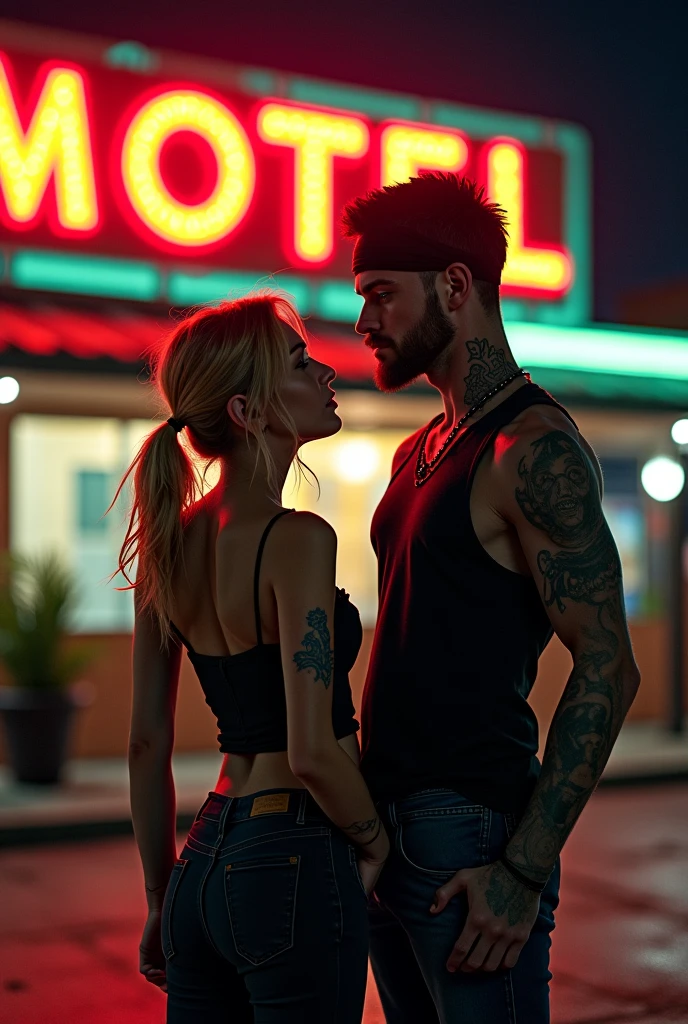 (masterpiece) (best quality) (HDR) (8k) portrait of PewDiePie clean shaved dressed like the 50 cent in a trashy alley at night, detailed, half portrait shot, DSLR, dark theme, two tone lighting, exquisite details add hot girls at background
