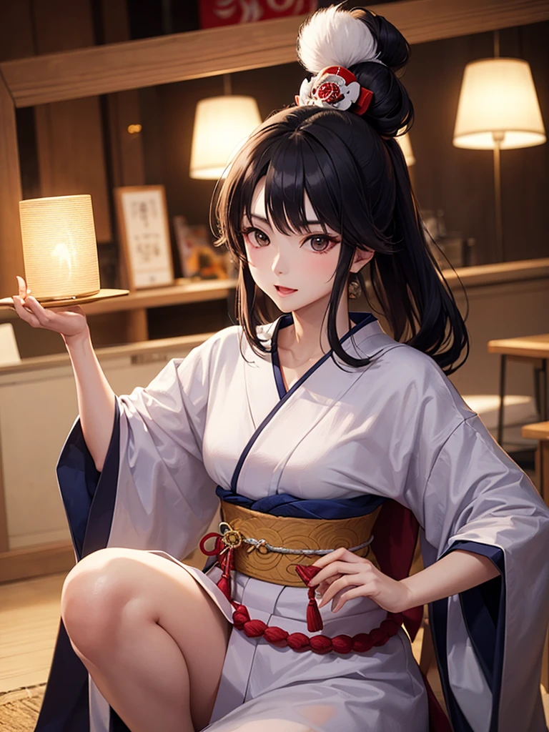 bright expression、poneyTail、young and shiny white shiny skin、full body, solo, 1girls, Best Looks、Gold reflects light、jade black hair,Shine brightly、Super long silky straight hair、Beautiful bangs that shine、Big purple eyes, Very nice and lovely 16 year old girl、Lush bust, beautiful detailed eyes, Beautiful detailed nose,(( full bodyesbian:1.25)),Eyes emphasize makeup、((Pleated pleated skirt)),hanfu style, Sub-surface scattering, ornate detail, nature backdrop, Hyper-realistic, Cinematic, Dramatic lighting, masterpiece, hanfu clothing, big boob, transparent Clothes,
