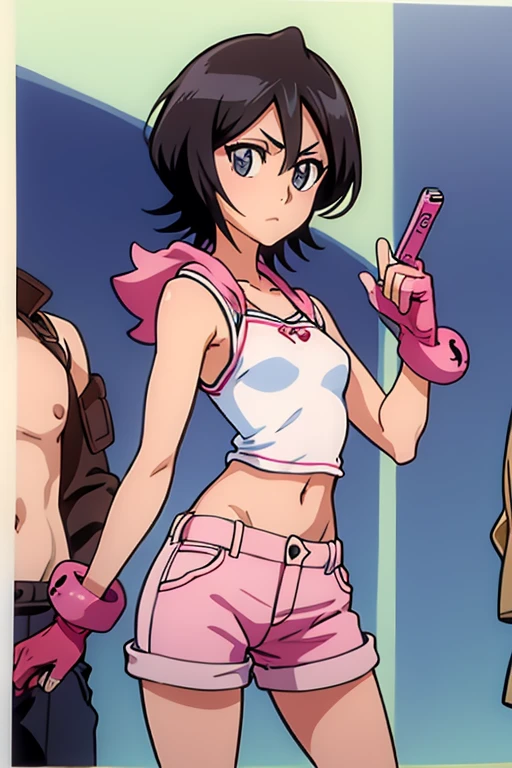 a woman in a pink bikini and black jacket sitting on the street, cyberpunk art style, cyberpunk 2 0 y. o model girl, hyper-realistic cyberpunk style, cyberpunk vibes, cyberpunk style , hyperrealistic, cyberpunk beautiful girl, cyberpunk art ultrarealistic 8k, cyberpunk girl, cyberpunk art, female cyberpunk anime girl, in cyberpunk style, cyberpunk judy alvarez