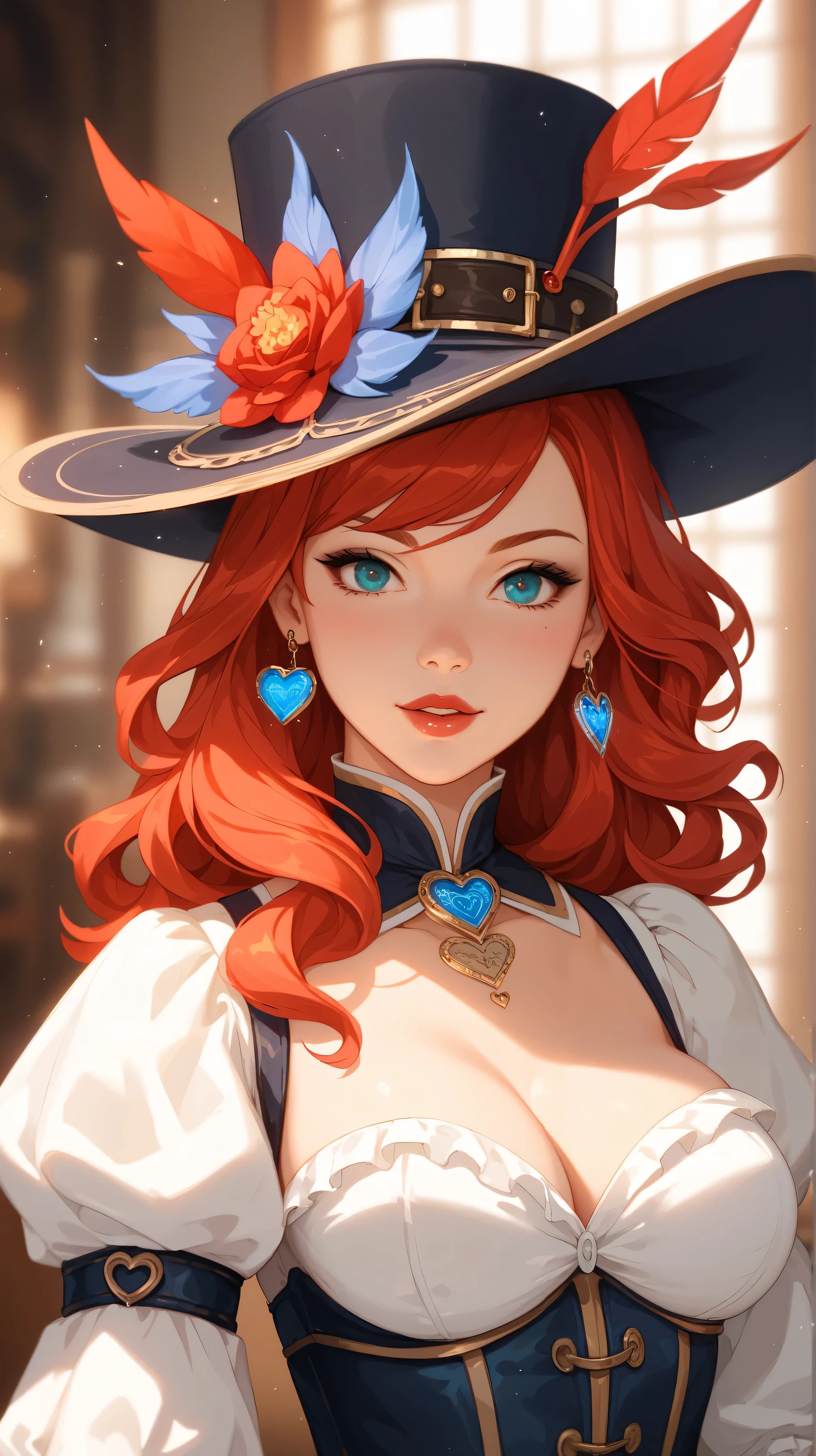 (masterpiece, best quality:1.2), intricate details, <lyco:GoodHands-beta2:1>, <lora:captain_fortune-000010:1>, captain fortune, 1girl, cleavage cutout, pirate hat, braid, puffy sleeves, elbow gloves, cleavage