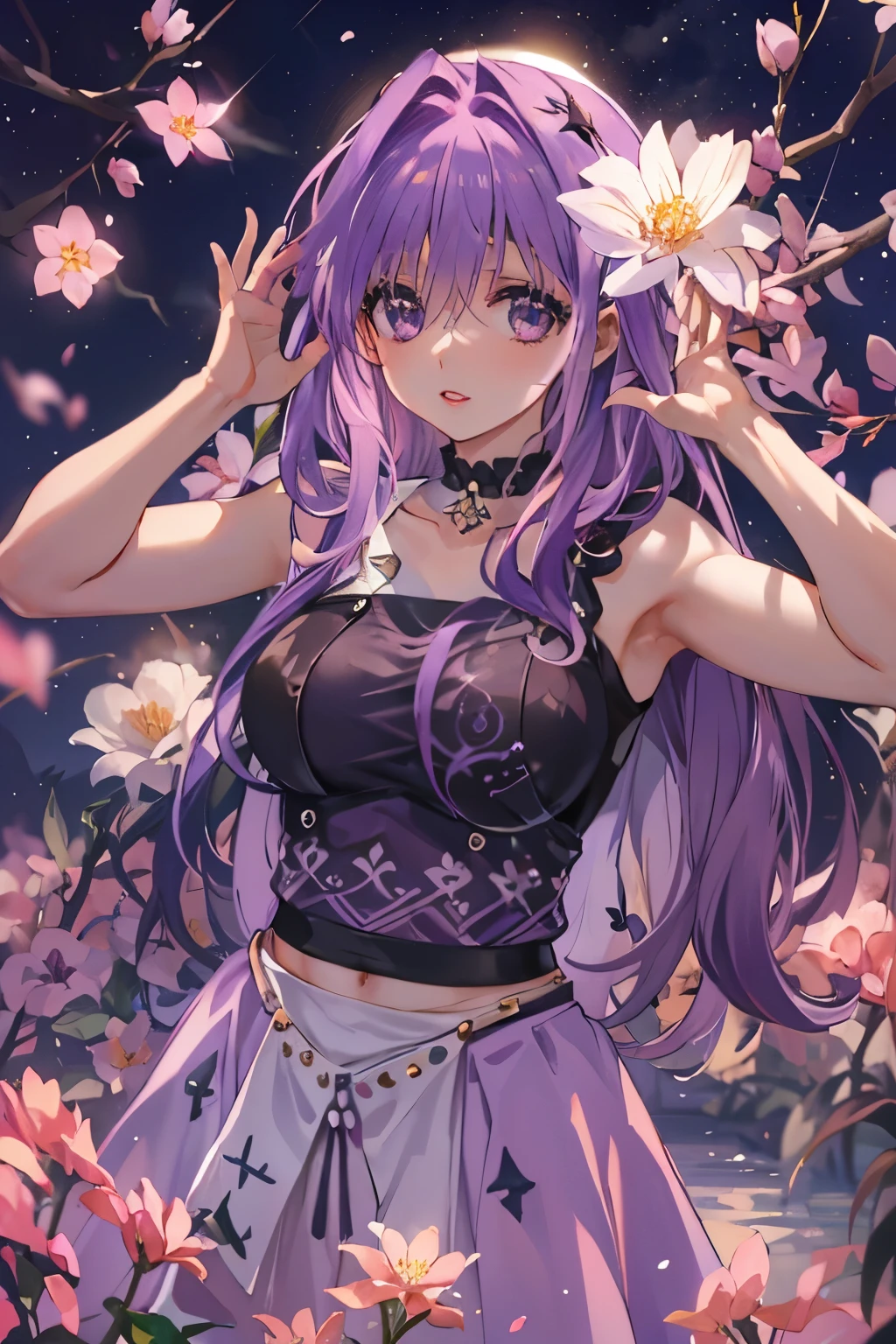 龙珠人造人18号, masterpiece, best quality, ultra-detailed, illustration,(1girl),beautiful detailed eyes, looking at viewer, close up, (breast focus), (arms behind back:1.2), (from above:1.1), pink hair, huge breasts, (breasts out:1.3), (off shoulder:1.1), underwear, --auto --s2