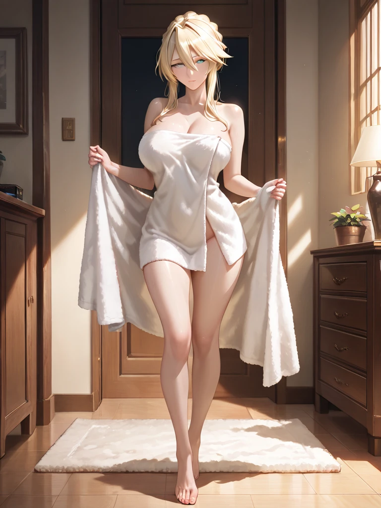 (Naked:1.4), (See-Through Lingerie:1.3), (Blushing:1.4),(No Bra),Smile, Cowboy Shot, ((A-Cup)), Full Body, Underwear