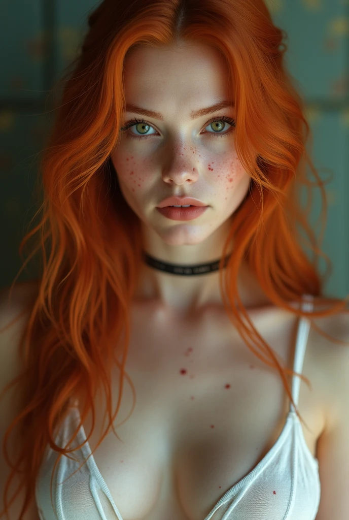 y woman with red hair and nose piercing… realistic!
she gives a blod has a horny lookis naked and you ce nipples and vagina