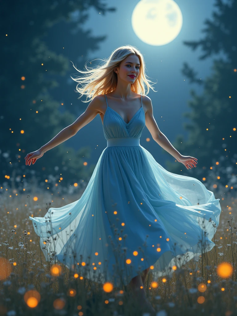 A woman in a stained glass dress is standing, Girl in light dress、Galaxy light and moonlight、Moon Goddess, Forest Goddess, Heavenly Goddess, Moon Goddess, Beautiful fantasy art, very Beautiful fantasy art, A beautiful and graceful dryad, Fairy Moonlight Dance, Earth Goddess Mythology, Moon Goddess, Galaxy Goddess, digital art fantasy art, digital art fantasy