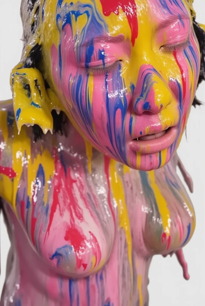 black woman, Nicki Minaj, touch, ISO200, photo, (Detailed skin:1.2), (handmade:1.4), (penis:1.2),focus on penis, (naked tits covered in cum:1.3 NFV((after blowjob)), ((cum on face))