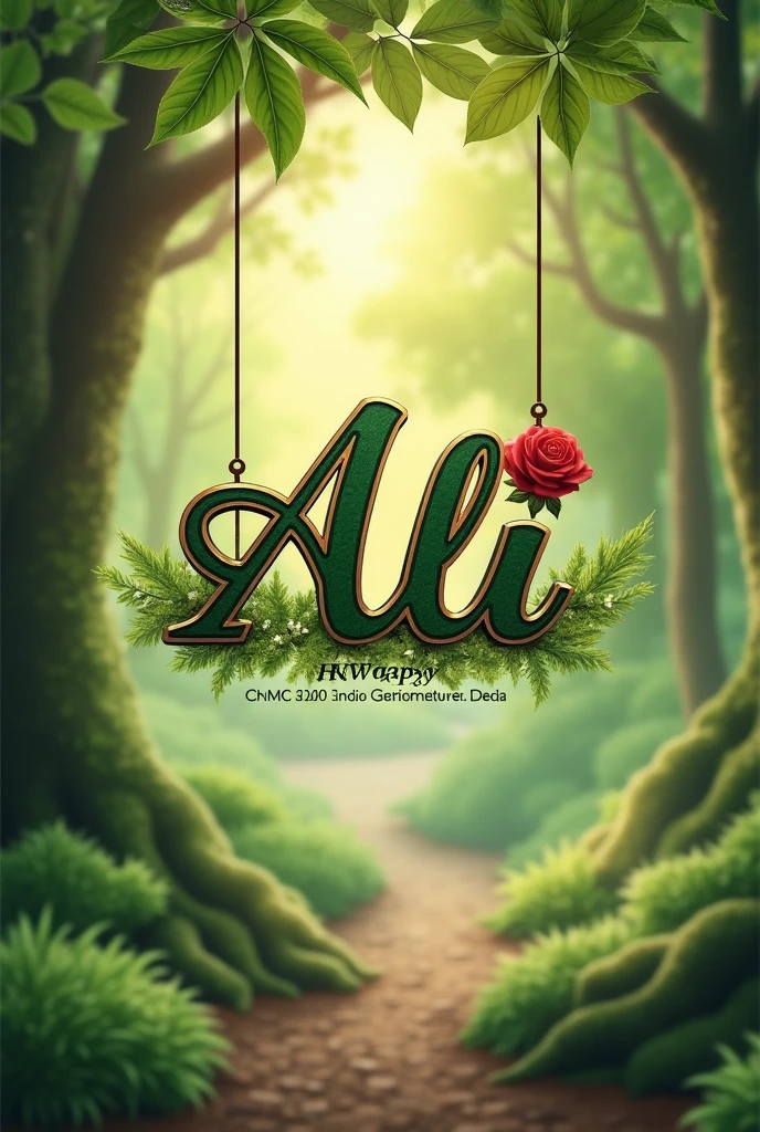Create an image that has the name alaiya and in the background you should see photos of flowers or diamond fairies