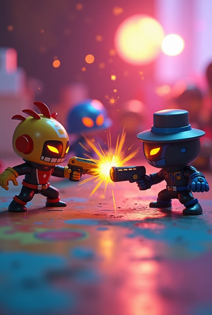 In the cyberpunk space,Two-dimensional cute doll,There are masks,Loose clothing,is a nocturnal,With a hat,Carrying a long sword on his back,Relatively short stature,The face is chubby,Positive image。without background。