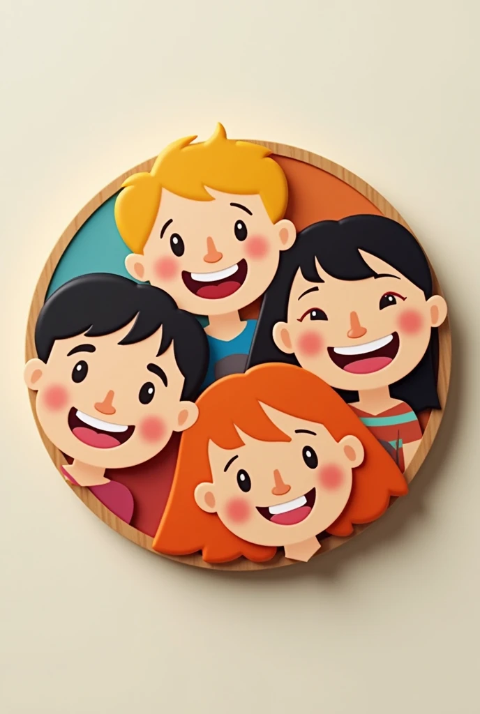 create a cover that has a clean and modern look, include images of children and parents, ]