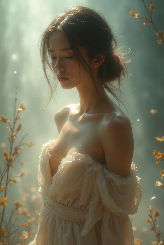 Surrealism, high détail, cinematic lighting, ray tracing, viewing angle, Photos at eye level, hiper HD, work of art, texturized skin, 4K, best quality With the dick out