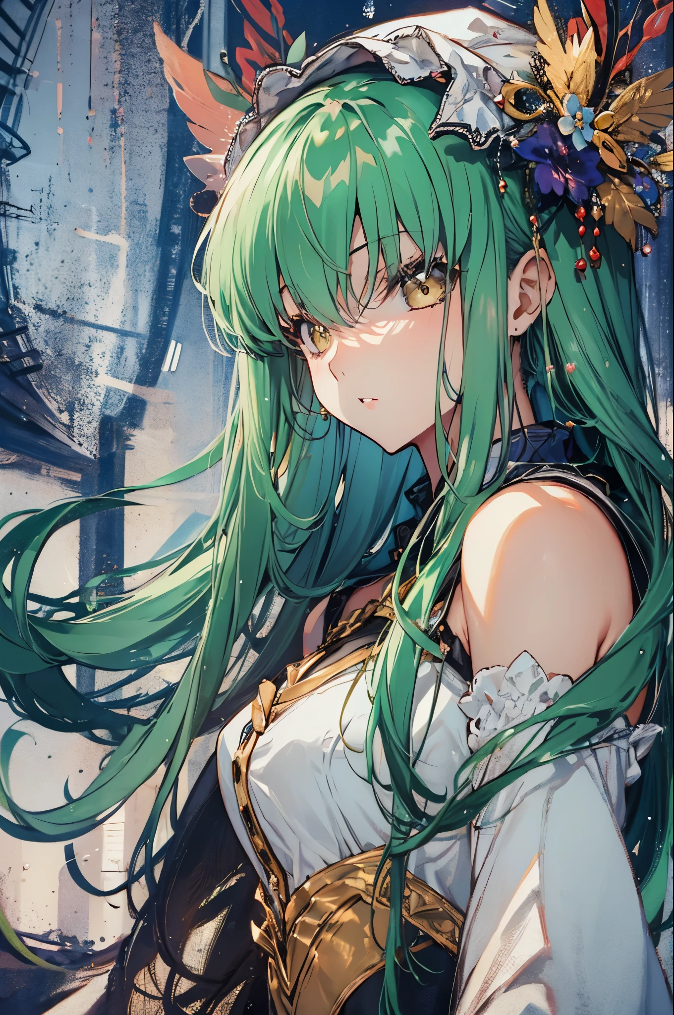 (masterpiece, best quality),  intricate details,
1girl, cc_codegeass, hair between eyes, very long hair, white suit