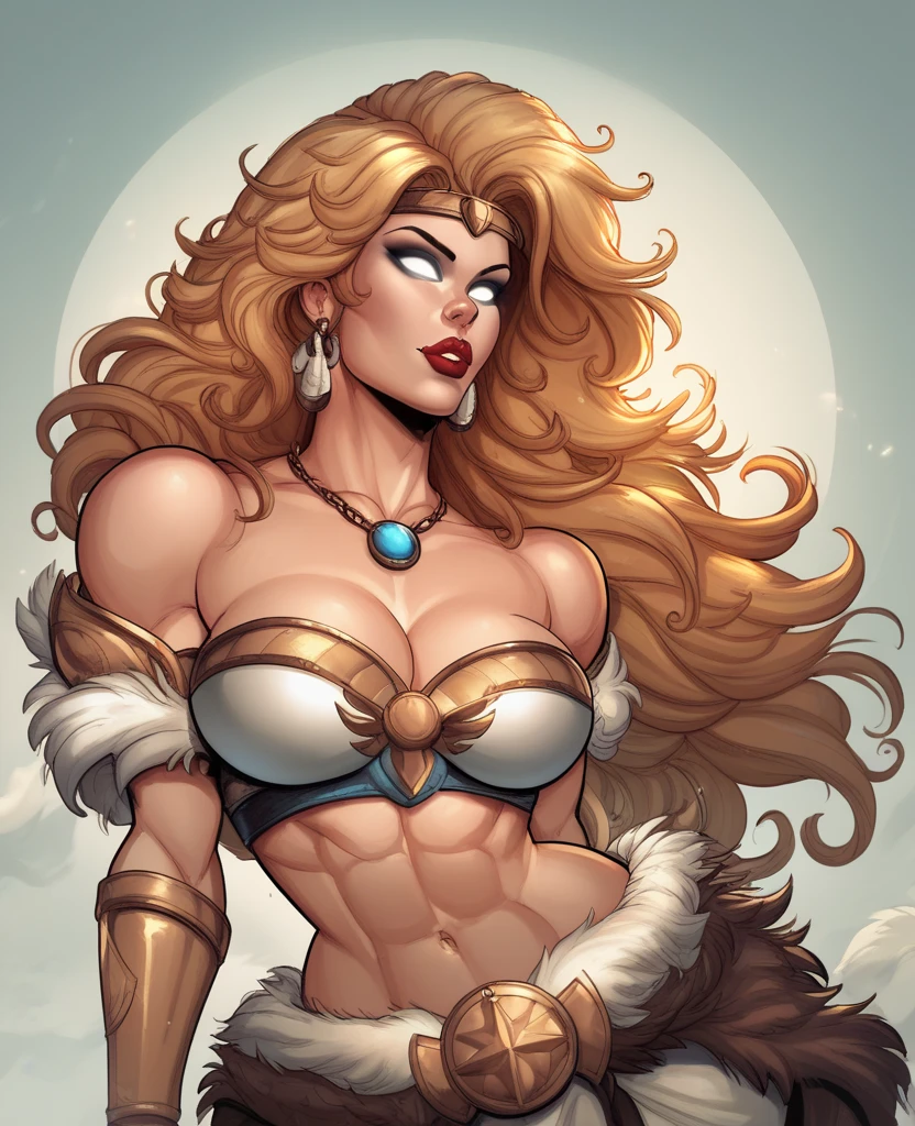 a naked blond female cavewoman based on Alina Lopez, highly detailed cinematic fantasy illustration, black outlining, full color illustration, in the style of BORIS VALLEJO & JULIE BELL, masterpiece, 8k, ultra-detailed, physically-based rendering, vivid colors, dramatic lighting, intricate background, photorealistic